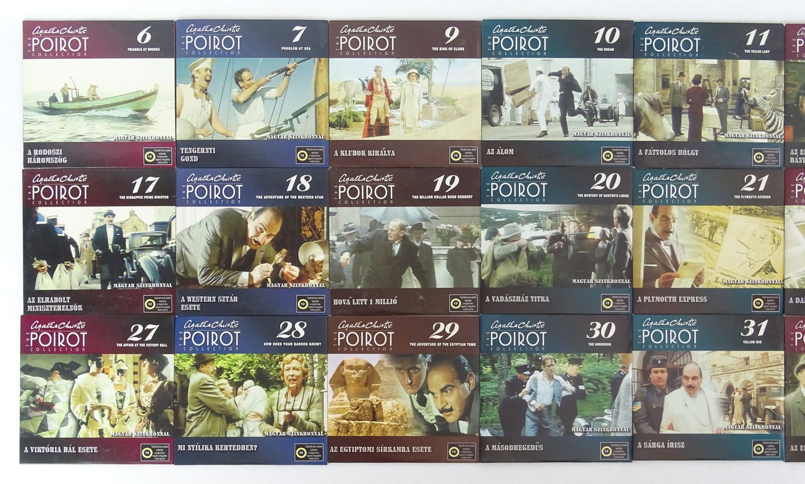 0X376 POIROT felügyelő DVD bűnügyi sorozat 30 db 19900 Ft Agatha Christie: Az órák (Poirot sorozat) (DVD) Krimi DVD